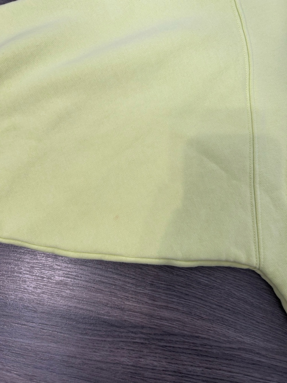 adidas Neon Yellow Crop Pullover Sweatshirt with Purple Embroidered Chest Logo - Picture 3 of 4